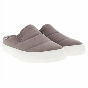 New Staheekum Quilted Faux Fur Mule Slipper Shoes Memory Foam Taupe Women’s 10